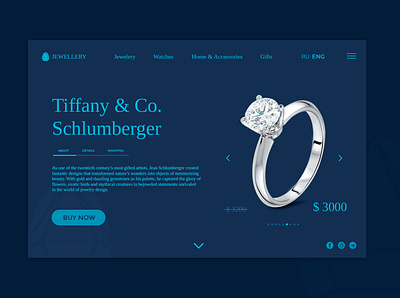 Landing page design for Jewellery branding design logo typography ui ux web