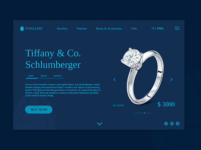 Landing page design for Jewellery