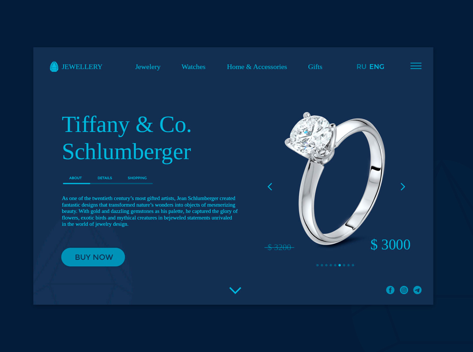 Landing page design for Jewellery by Abdurashid Ilyasov on Dribbble