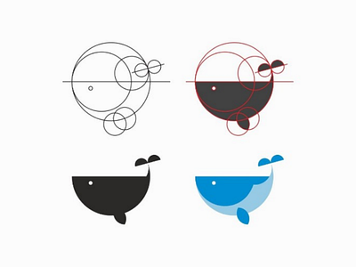 Minimal whale logo. branding goldenratio logodesign logowhale minimalism whale