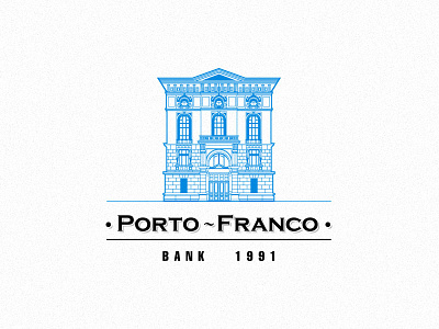 Bank logo Porto-Franco bank corporate identity logo