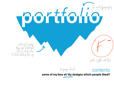 Sh*tty portfolio cover graphic design illustration typography