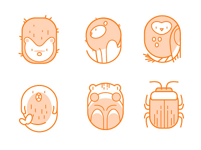 Cute animal icons icons illustration logo vector web