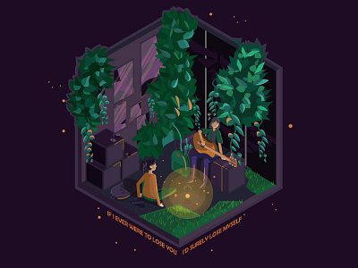 Room full of light illustration isometric isometric art isometric illustration naughty dog the last of us 2 vector