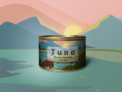 Packaging design for cans animals bear design illustration product design production vector
