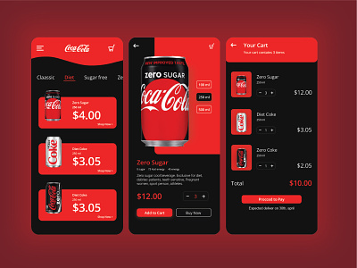 coco cola app app branding coca cola coke cokecola design drinks drinksapp drinksapp flat illustration ui ux xd xd design