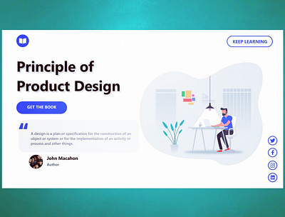 UI Landing page of product design website landing page ui ui ux ui design uiux web web design webdesign website website design