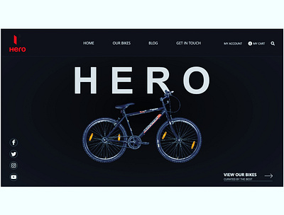 UI Landing Page of Online Cycle Store design landing page landingpage ui ui ux ui design uiux web design webdesign website design