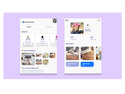 Capsule Diary App Ui Design
