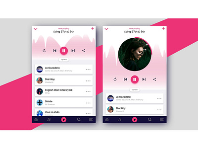 Music Player App Ui Design 2 adobe xd app app design design illustration logo ui ui ux ui design uiux