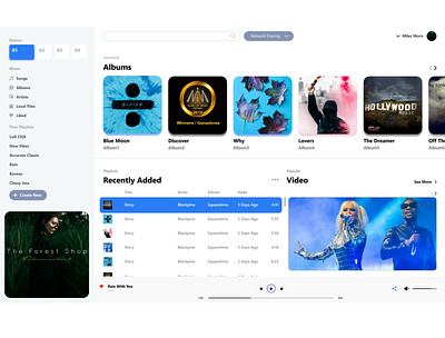 Music Player App Web Ui 2 app app design design ui ui ux ui design uiux web design webdesign website design