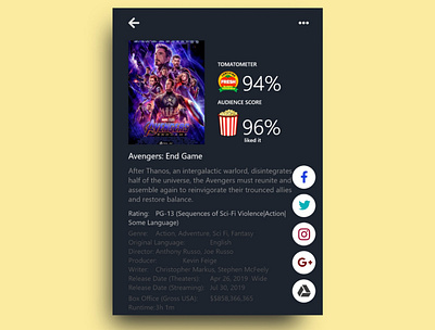 Social Share Movie App Ui Design adobe xd adobexd app app design design ui ui ux ui design uiux