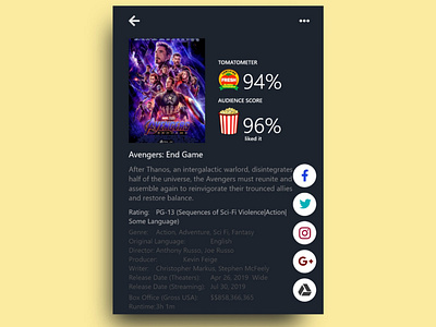 Social Share Movie App Ui Design