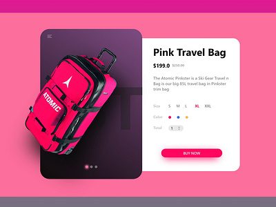 Web UI of Bag Shopping Cart