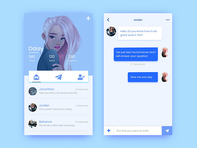 Message App Ui Design adobe xd app app design branding design illustration ui ui ux ui design uiux