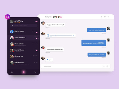 Messaging App Web Ui Design