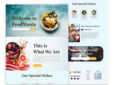 Food Website UI Design design food food app food delivery food illustration food logo foodie ui uidesign website website design