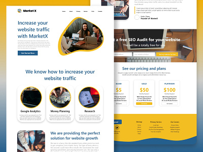 Digital Marketing website landing page ui design