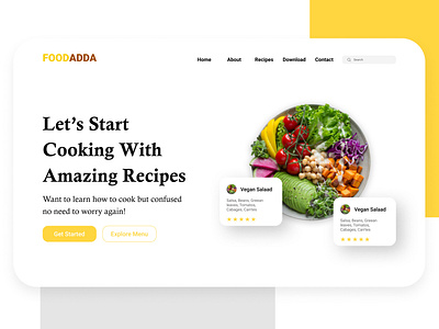 Food website ui landing page design figma design landing page ui ui ux ui design uiux ux web design webdesign website design