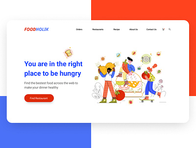 food web ui landing page design illustration ui ui ux ui design uiux web design webdesign website website design