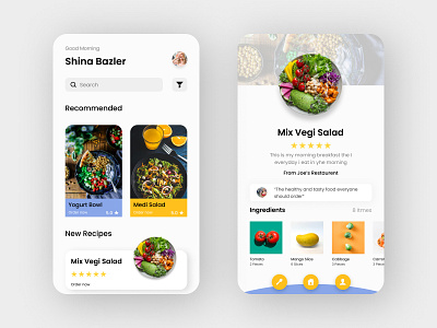 Food app ui design app app design design ui ui ux ui design uiux