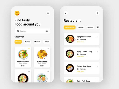 Food app ui design made in figma app app design design figma food app food app design food app ui ui ui ux ui design uiux