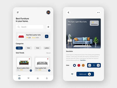 Furniture Sofa Shop UIUX Design