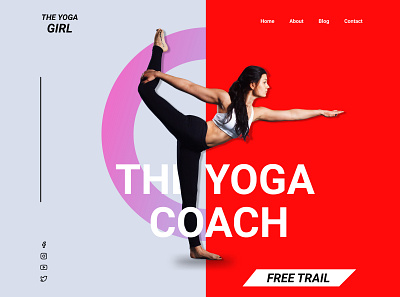 Yoga Website Landing Page design figma fitness landing page ui ui ux ui design uiux web design website design yoga yoga girl