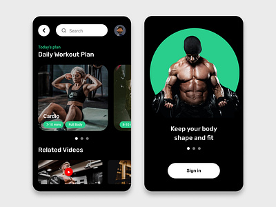 Workout app ui design app app design design fitness gym ui ui ux ui design uiux workout