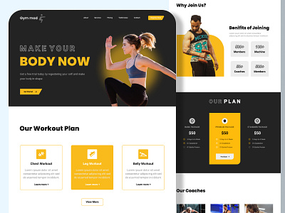 Fitness and Health Website UI Design
