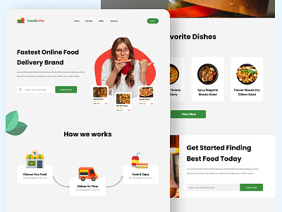 Food Website Landing Page Design design food food web food website food website design food website ui landing page landing page design landing page ui ui ui ux ui design ui landing page uiux web design website design