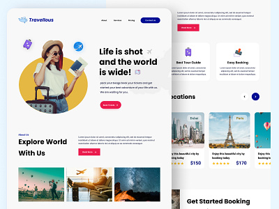 Travel Website Landing Page UI Design