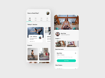 Yoga app uiux design