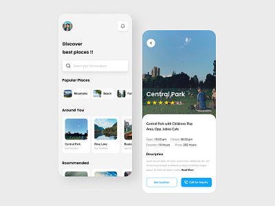 Travel app uxui designs