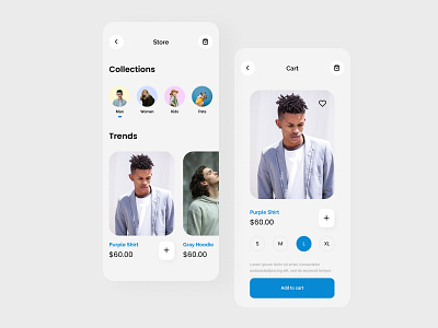 Cloth Shopping app ui design