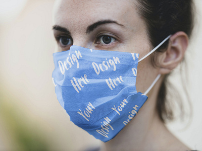 Free Medical Face Mask Mockup [PSD]