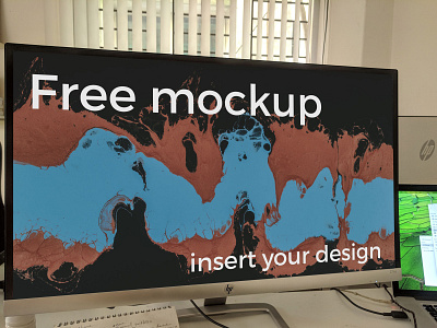 External Display Mockup [FREE PSD] 27es display free free download free mockup free psd freebie hp mock up mockup monitor presentation psd screen template