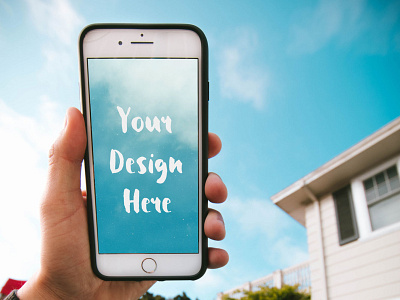 iPhone in the Hand of a Guy in a Hammock [PSD Mockup]