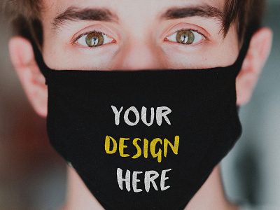 Download Free Face Mask Mockup On Young Guy S Face By Roman Kups On Dribbble