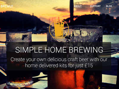 Another Brewly.co.uk hero section mockup
