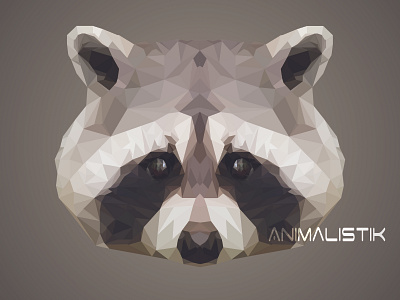 Low Poly Racoon photoshop poster racoon wallpaper