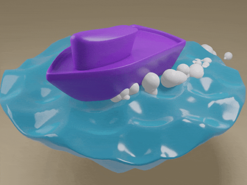 Bobby Boat animation blender blender3d blue tutorial water