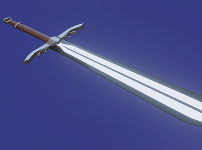 Mithral Adamantine Sword blender3d dnd simple sword weapon