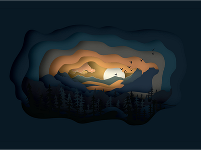 Sunset Illustration