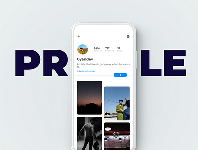 Profile Page UI adobe xd branding flat icon instagram interaction design interface mockup ui ui ux ui ux design ui design uiux