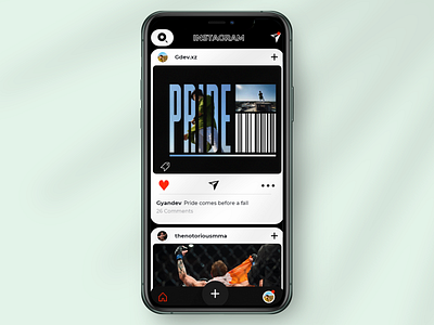 INSTAGRAM CONCEPT UI MOCKUP