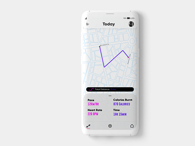 Fitness app mockup UI Design