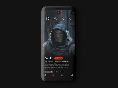 Netflix Page UI (Dark Edition)