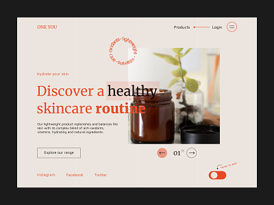 Website design concept for skincare design figma skincare ui web webflow