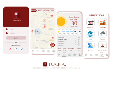 DIsaster Awareness Application adobexd android app awareness disaster maps mobile mobile app design survival weather